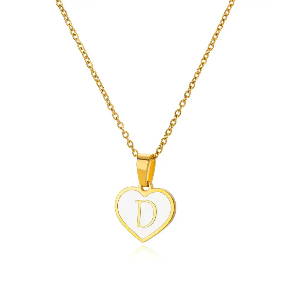 Collier Cœur Initiale
