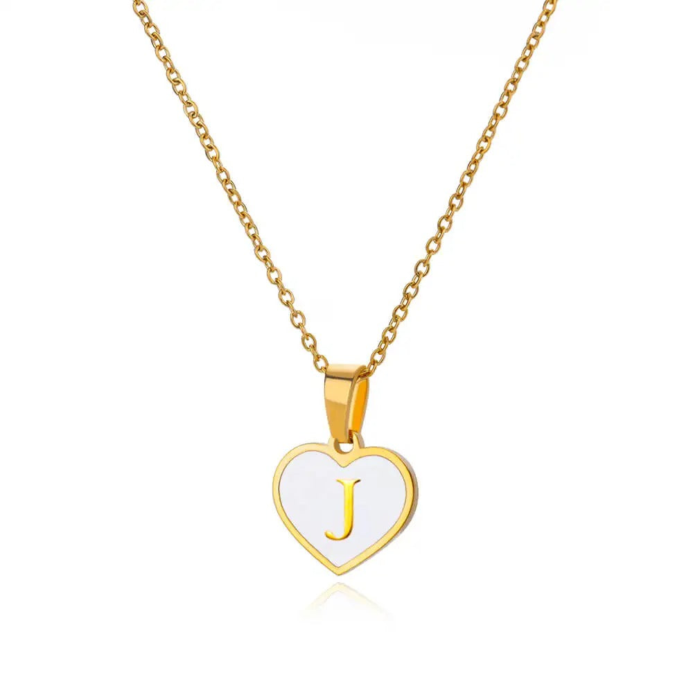 Collier Cœur Initiale