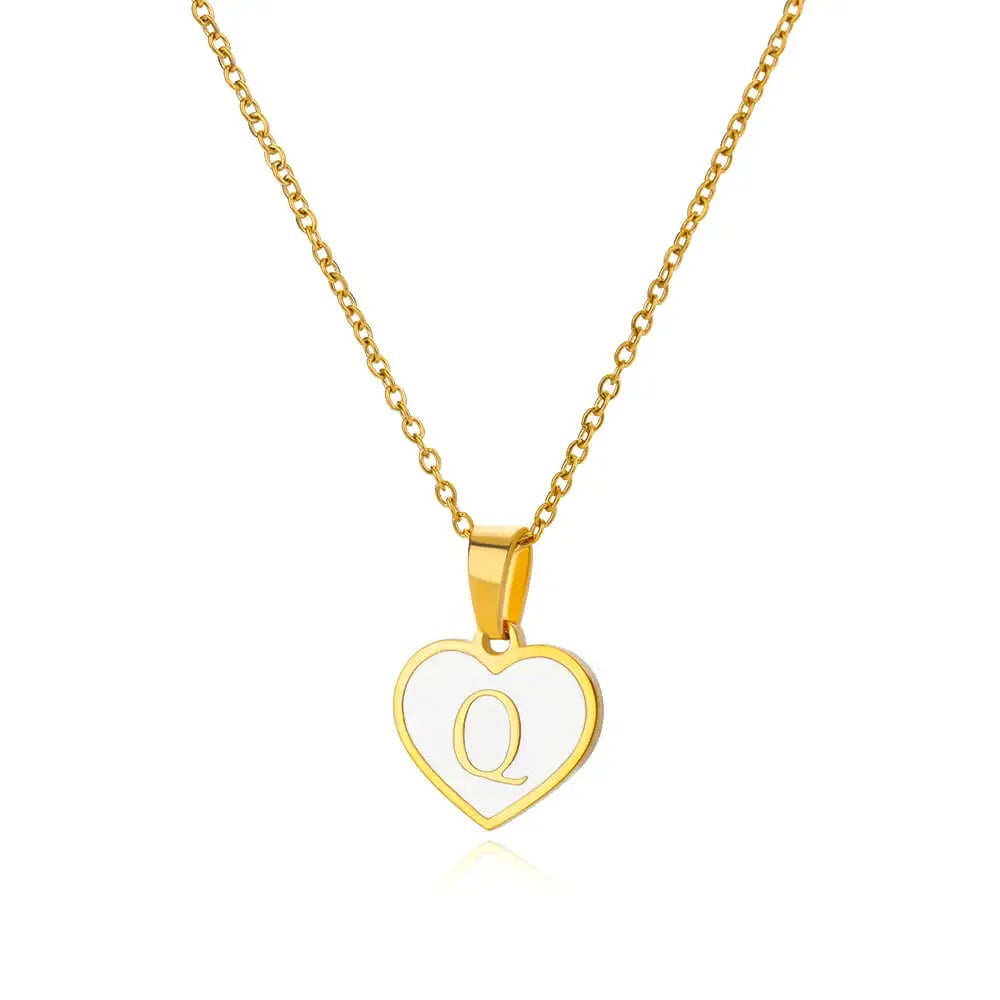 Collier Cœur Initiale