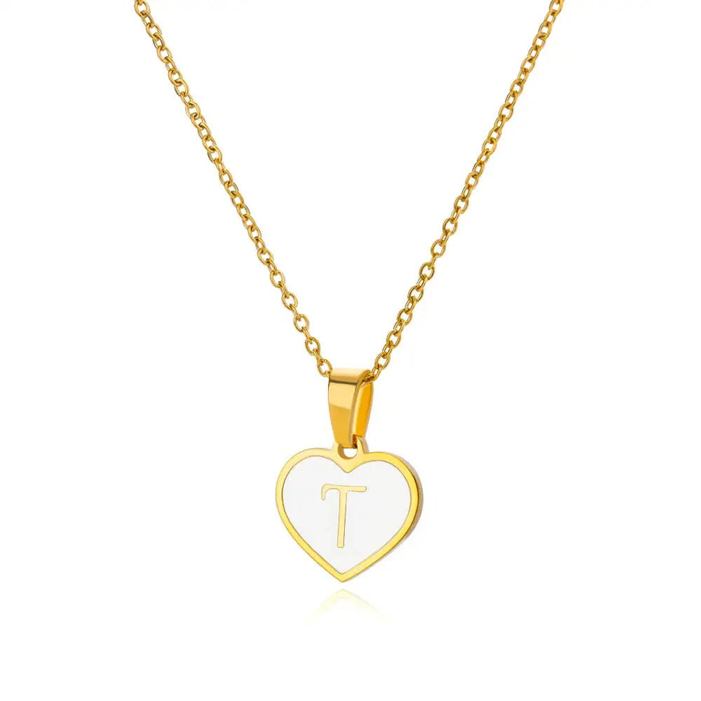 Collier Cœur Initiale