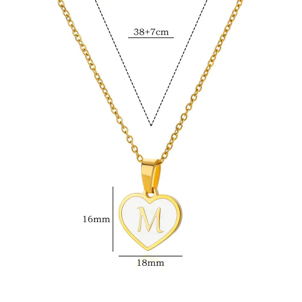 Collier Cœur Initiale