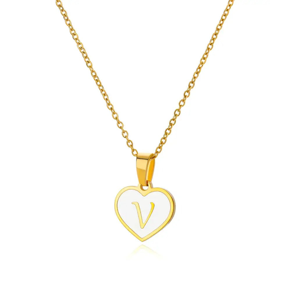 Collier Cœur Initiale