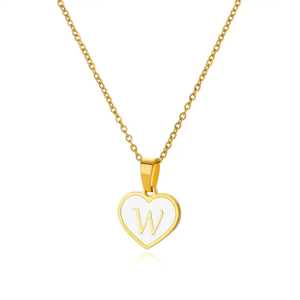 Collier Cœur Initiale