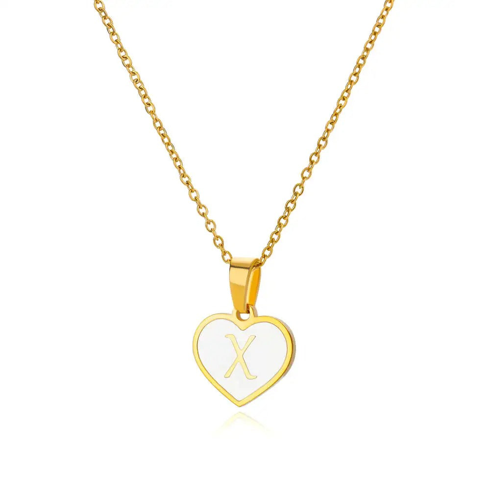 Collier Cœur Initiale