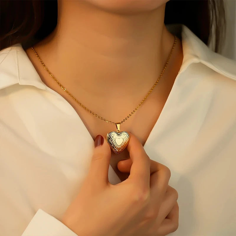 Collier Cœur Photo Couple