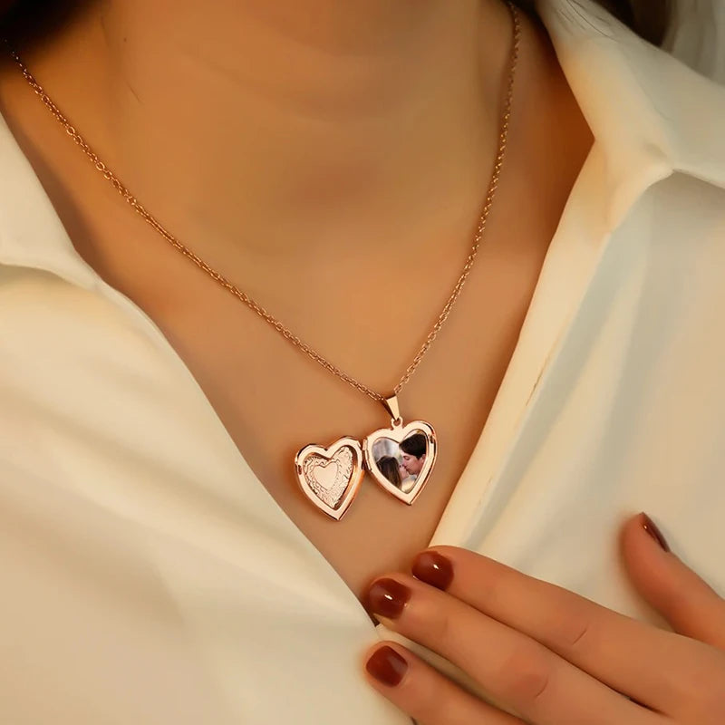 Collier Cœur Photo Femme