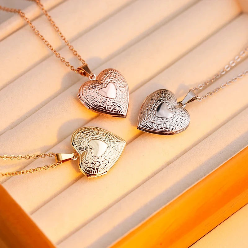 Collier Cœur Photo Argent