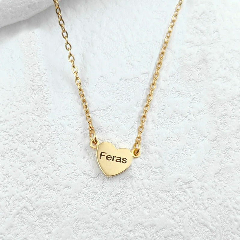 Collier Cœur Prénom Gravé