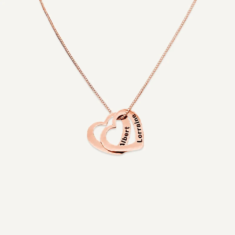 Collier Cœur Prénom Or Rose