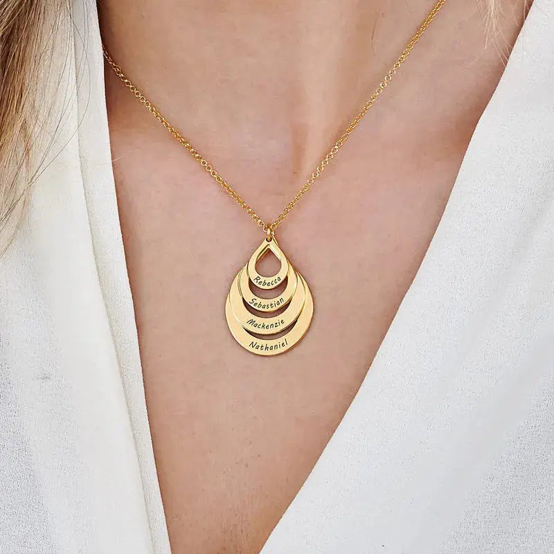 Collier Goutte d'Eau Personnalisé Femme