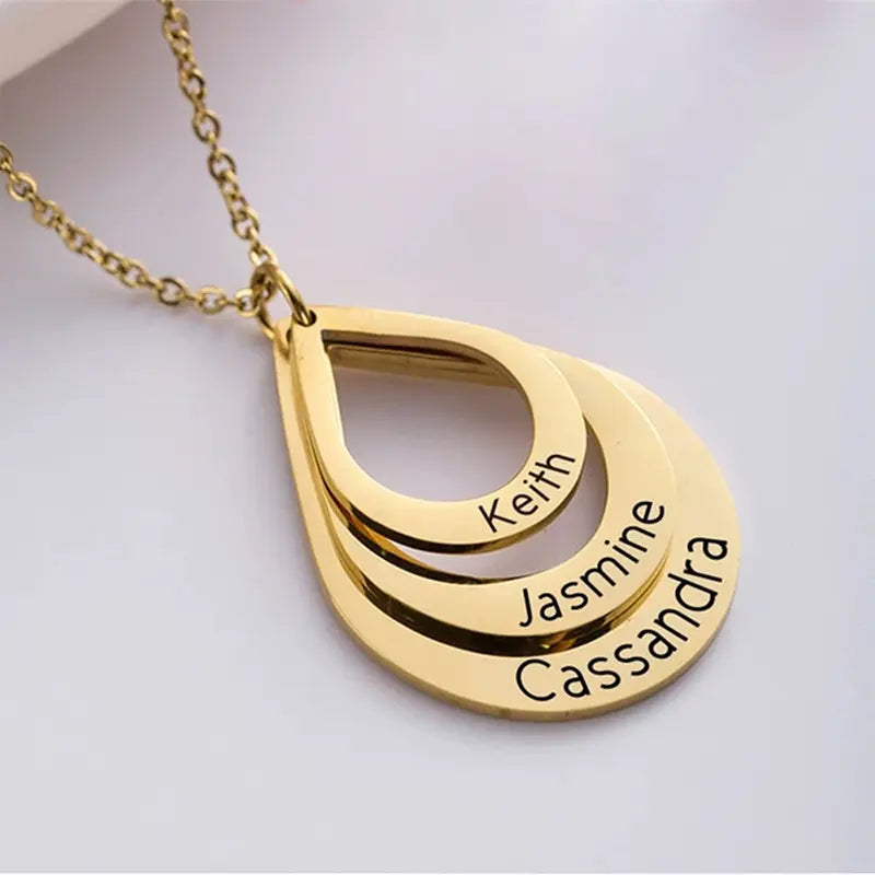 Collier Goutte d'Eau Personnalisé