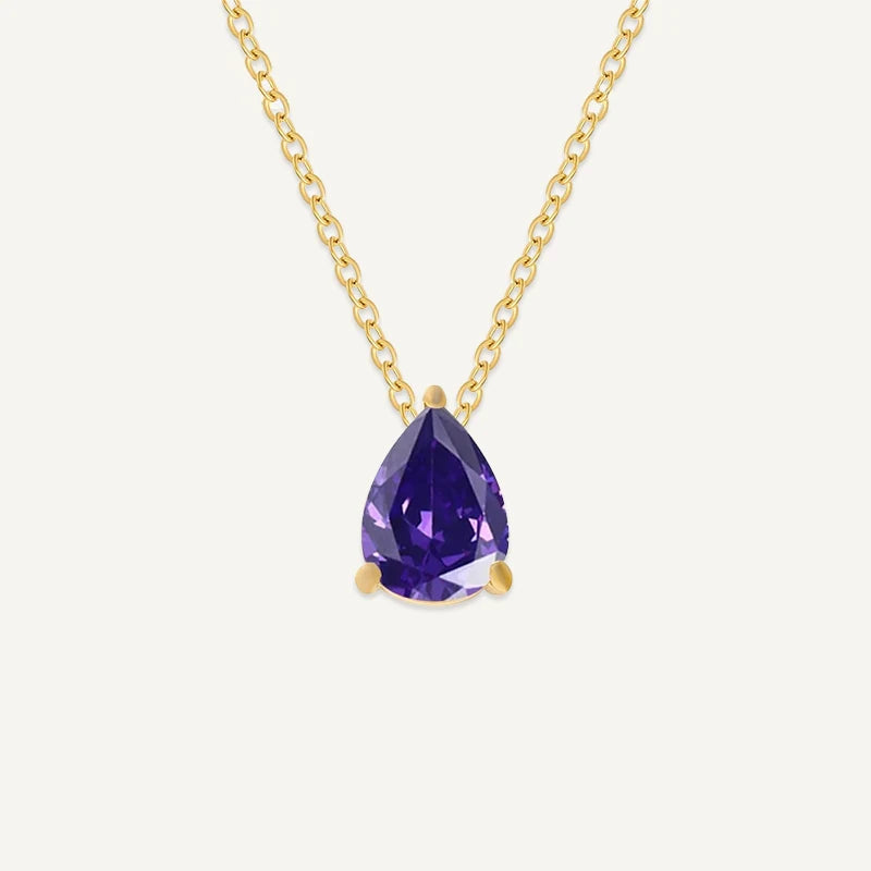 Collier Goutte Pierre de Naissance Février