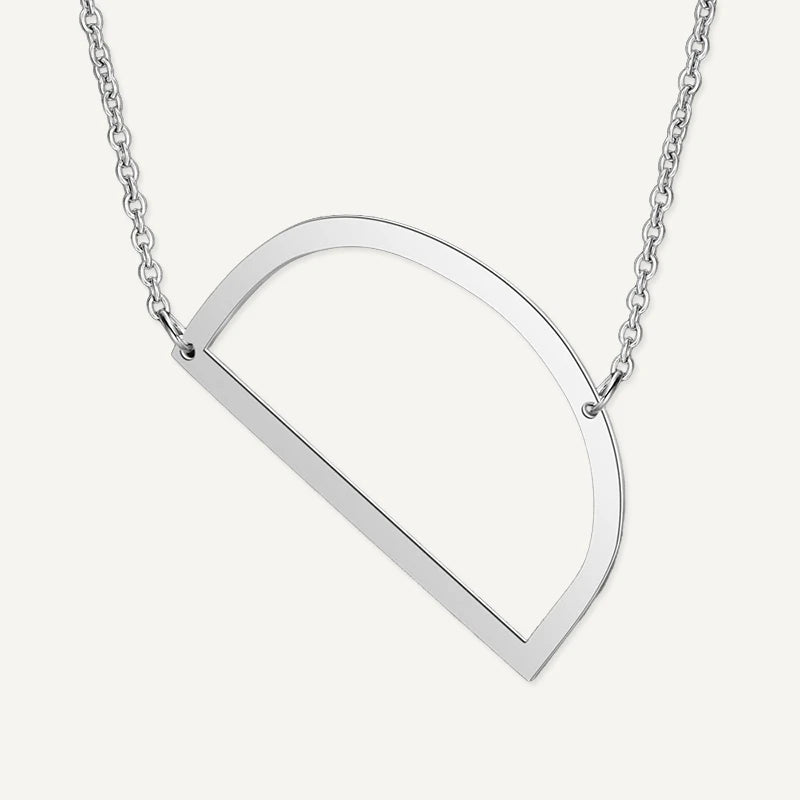 Collier Grande Initiale Argent Lettre D
