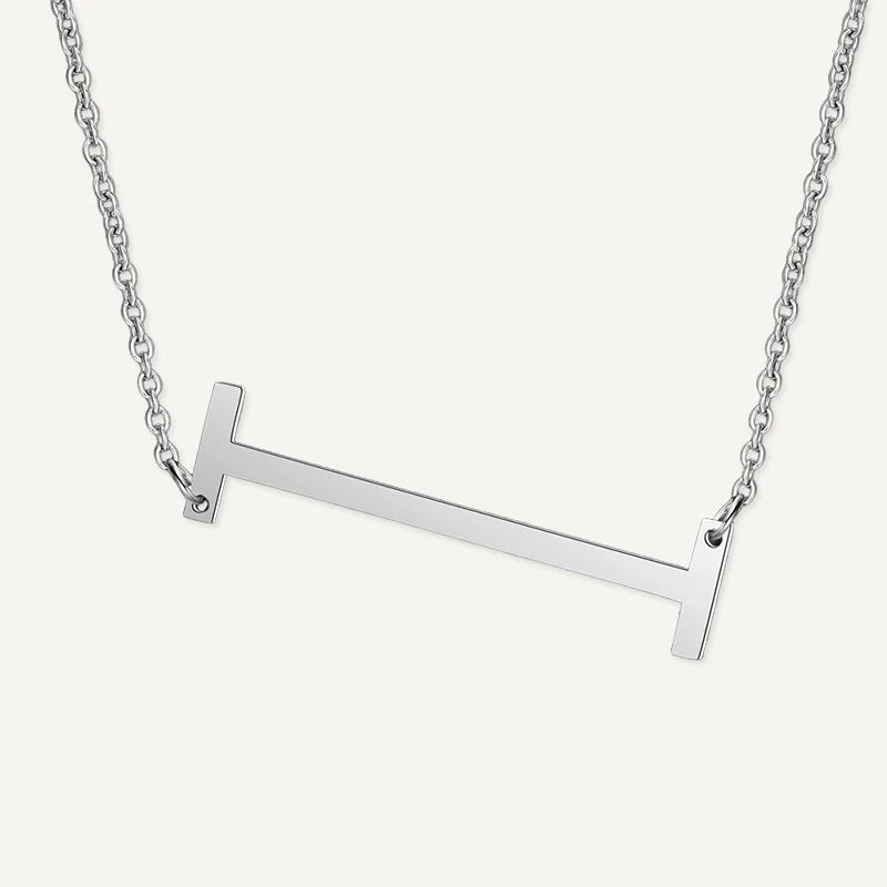 Collier Grande Initiale Argent Lettre I