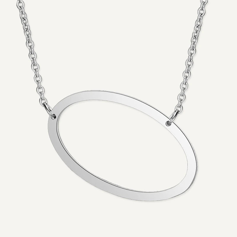 Collier Grande Initiale Argent Lettre O