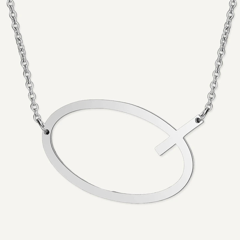 Collier Grande Initiale Argent Lettre Q