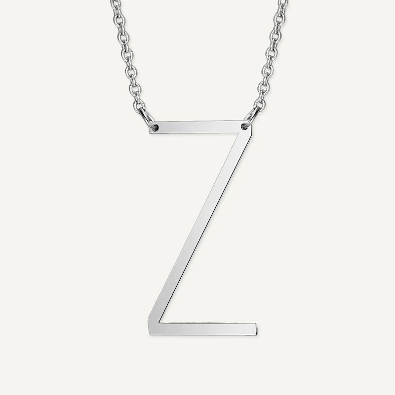 Collier Grande Initiale Argent Lettre Z