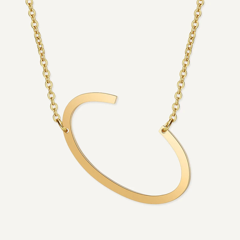 Collier Grande Initiale Or Lettre C