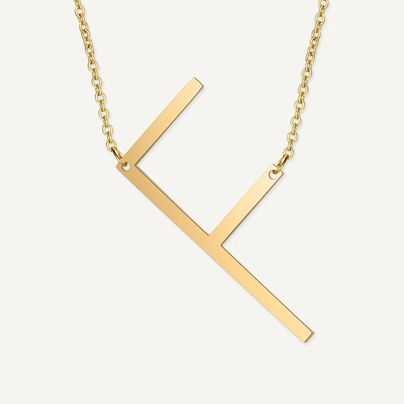 Collier Grande Initiale Or Lettre F