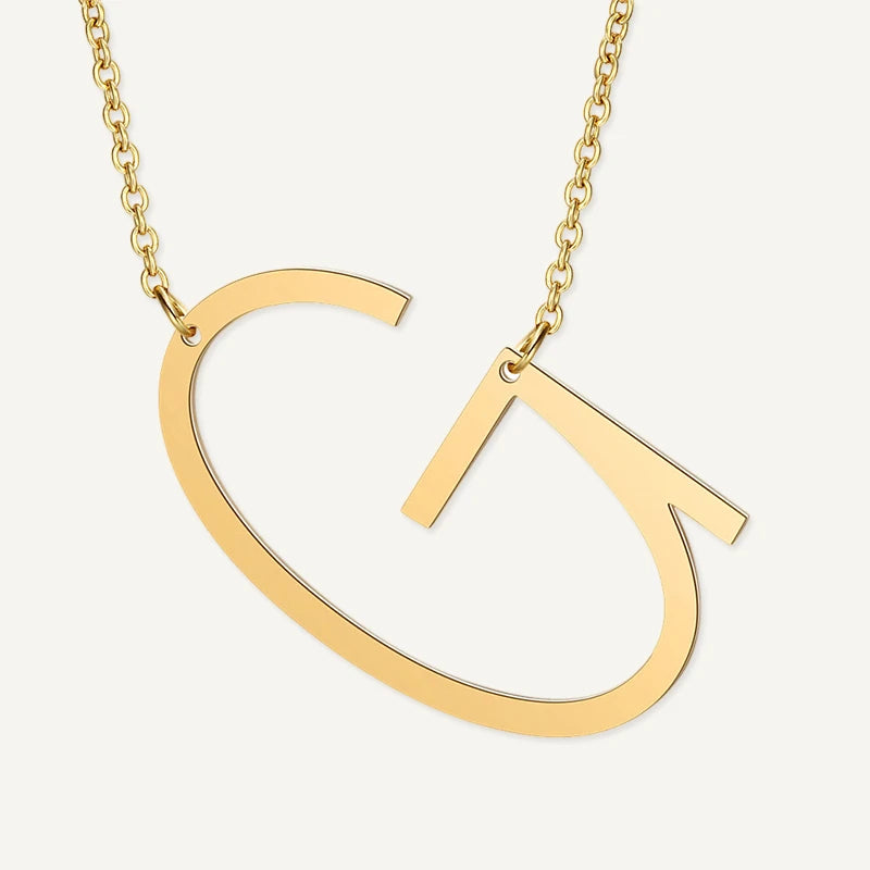Collier Grande Initiale Or Lettre G