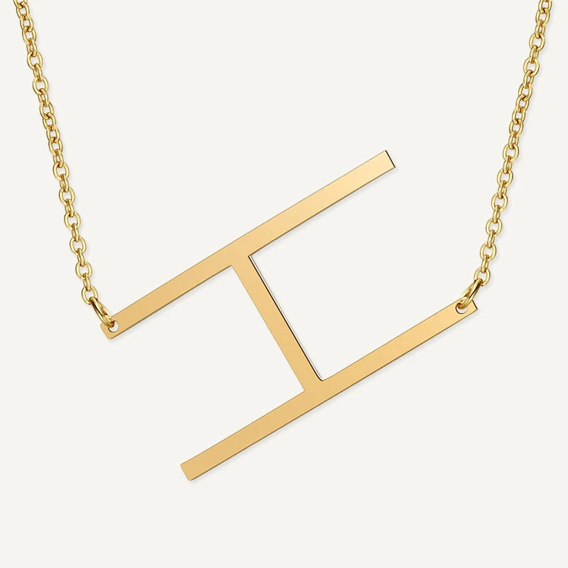 Collier Grande Initiale Or Lettre H