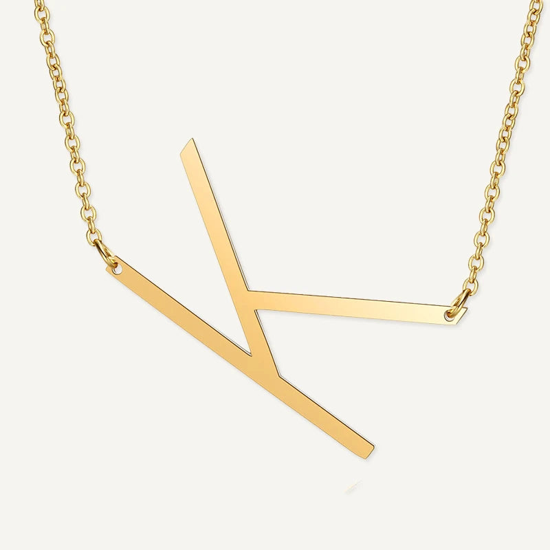 Collier Grande Initiale Or Lettre K