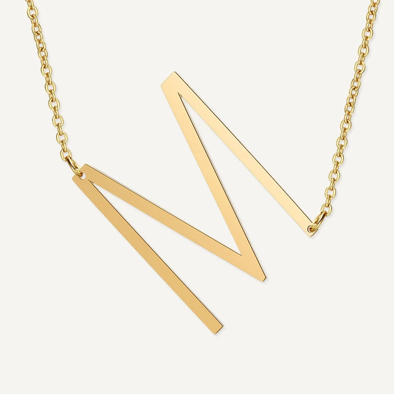 Collier Grande Initiale Or Lettre M