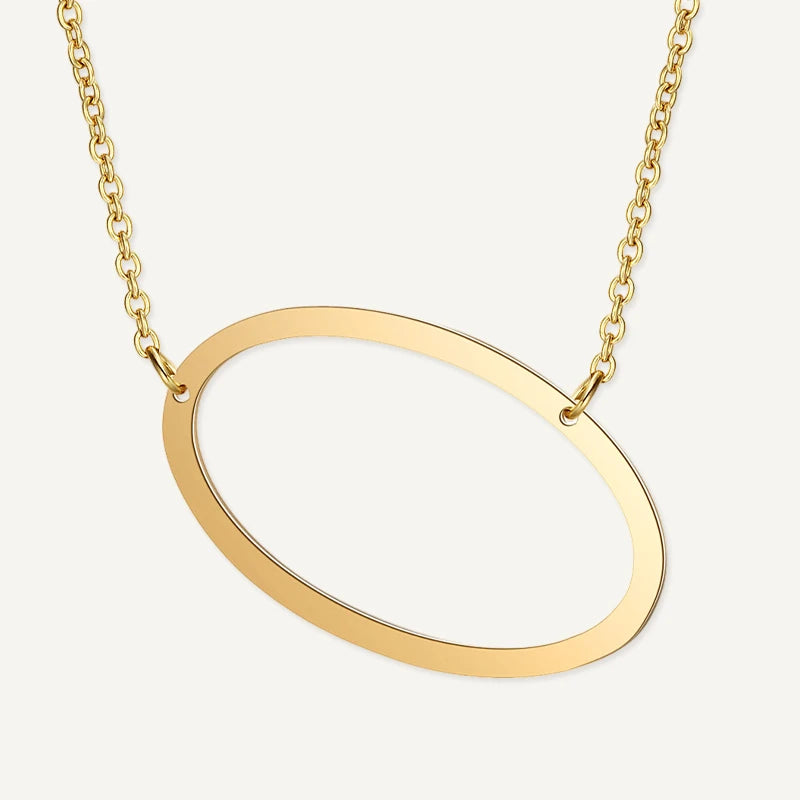 Collier Grande Initiale Or Lettre O