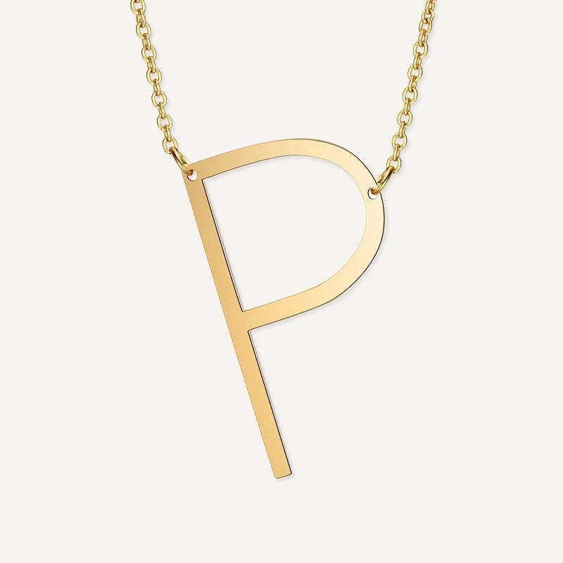 Collier Grande Initiale Or Lettre P