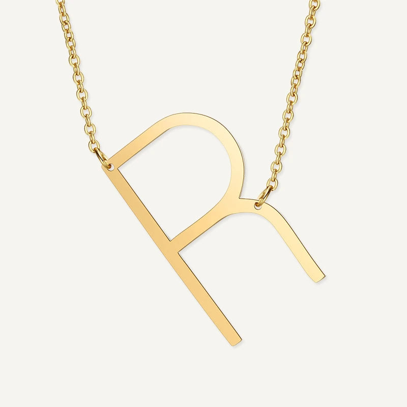 Collier Grande Initiale Or Lettre R