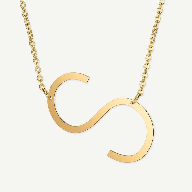 Collier Grande Initiale Or Lettre S