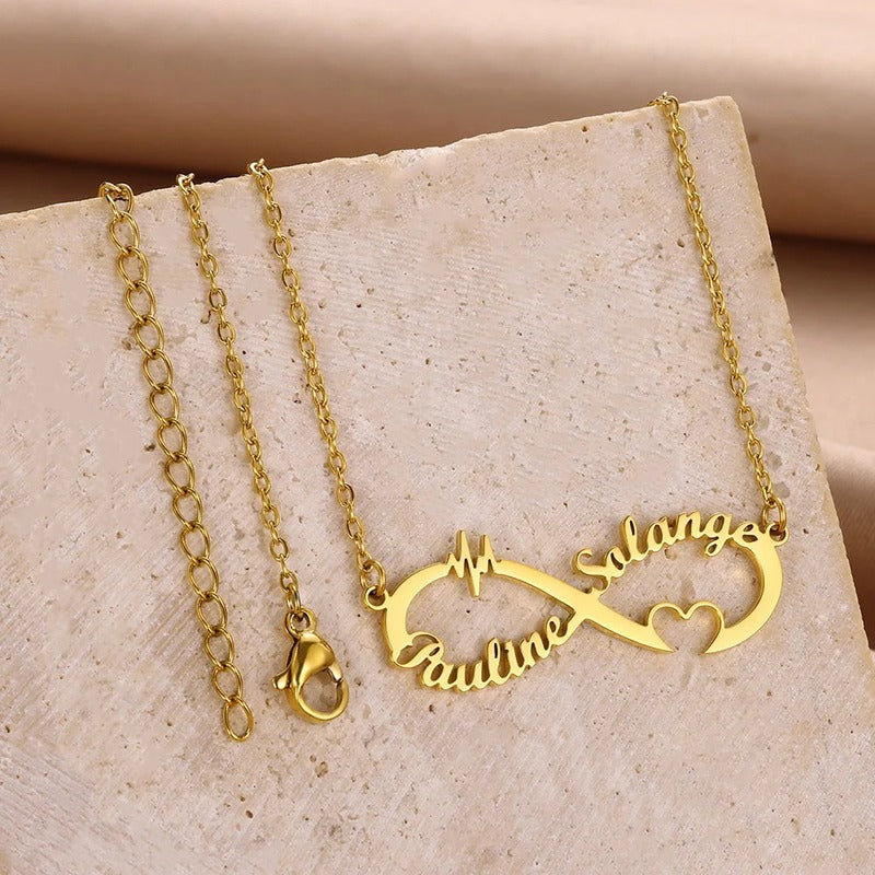 Collier Infini 2 Prénoms