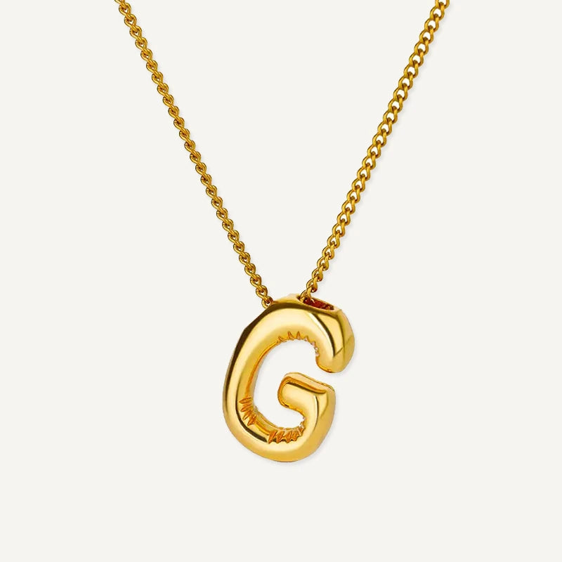 Collier Initiale Effet Ballon Lettre G