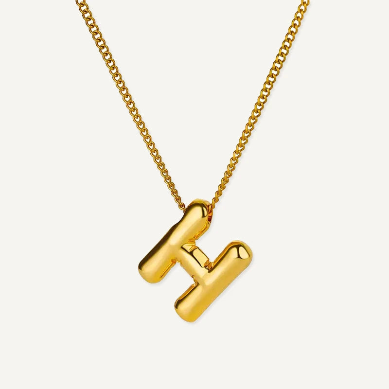Collier Initiale Effet Ballon Lettre H