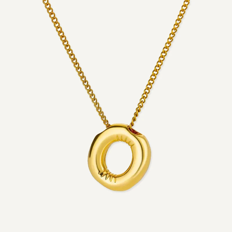 Collier Initiale Effet Ballon Lettre O