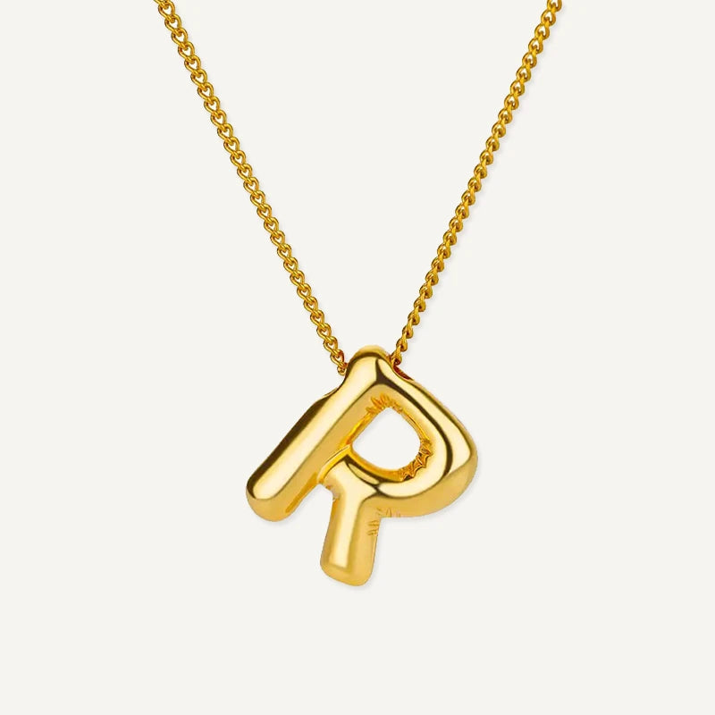 Collier Initiale Effet Ballon Lettre R