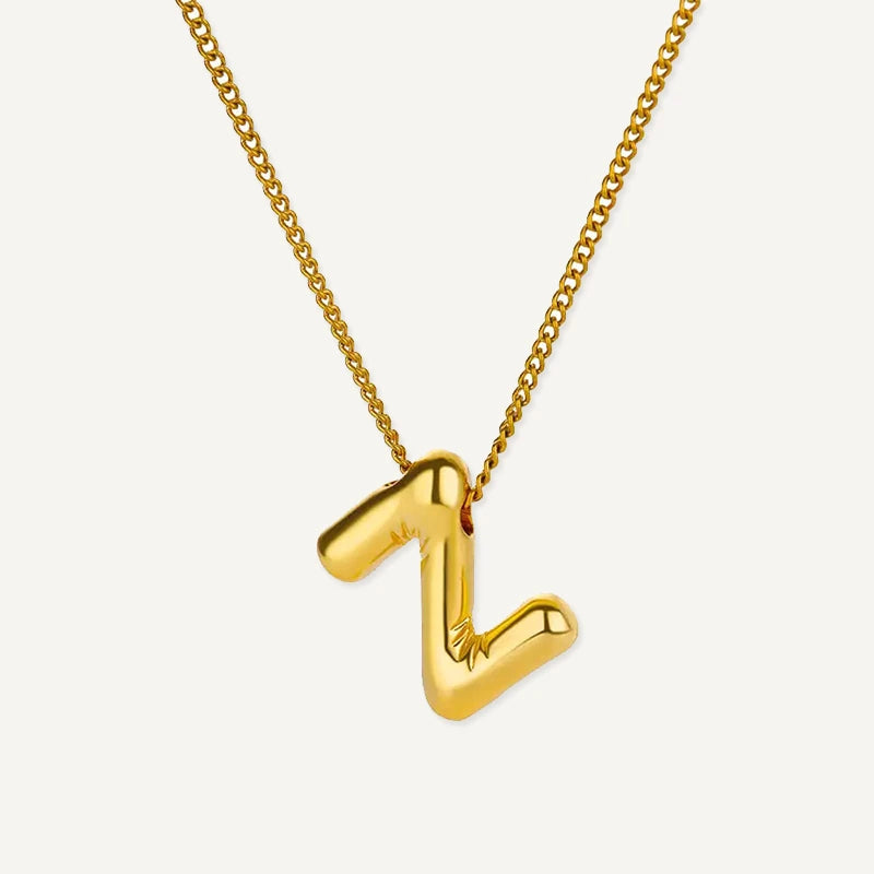 Collier Initiale Effet Ballon Lettre Z