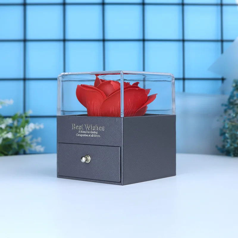 Collier Je T'aime 100 Langues - Rose Éternelle