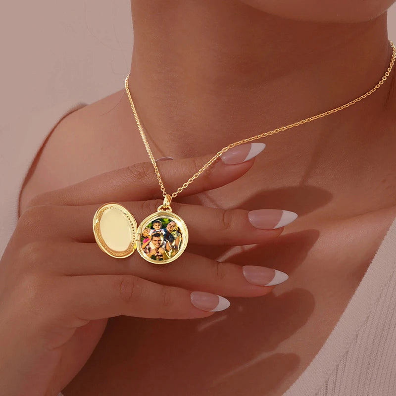 Collier Médaillon Photo Femme