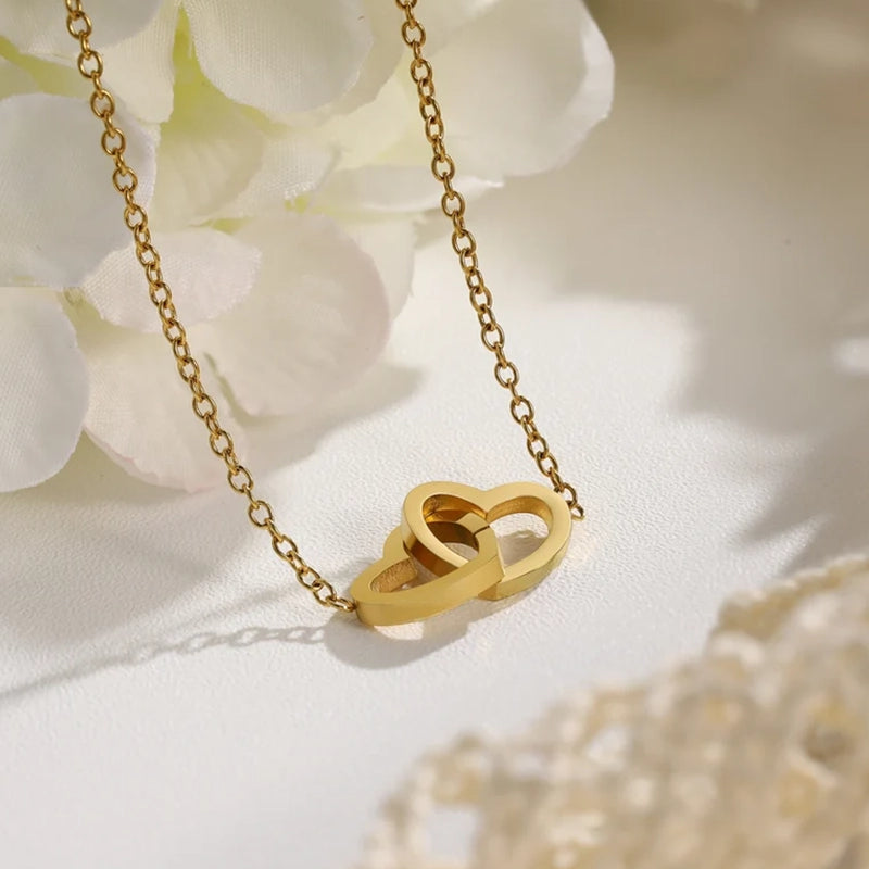 Collier Personnalisé Cœurs Entrelacés