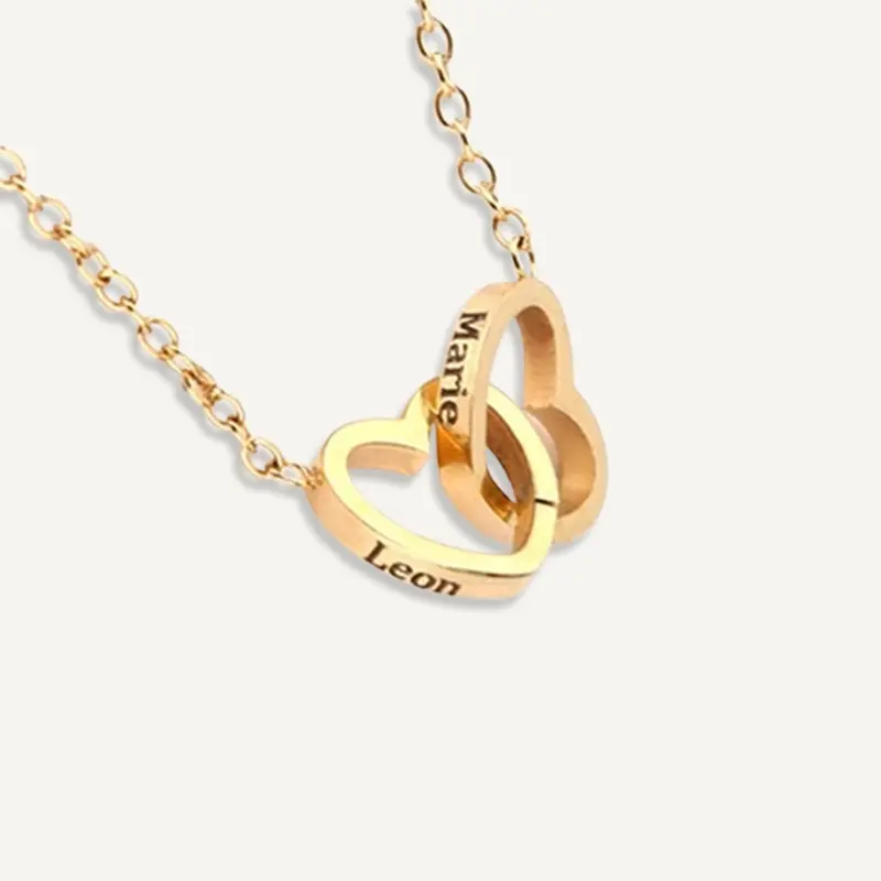Collier Personnalisé Cœurs Entrelacés