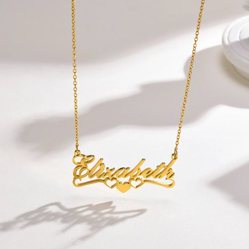 Collier Personnalisé Prénom Cœurs