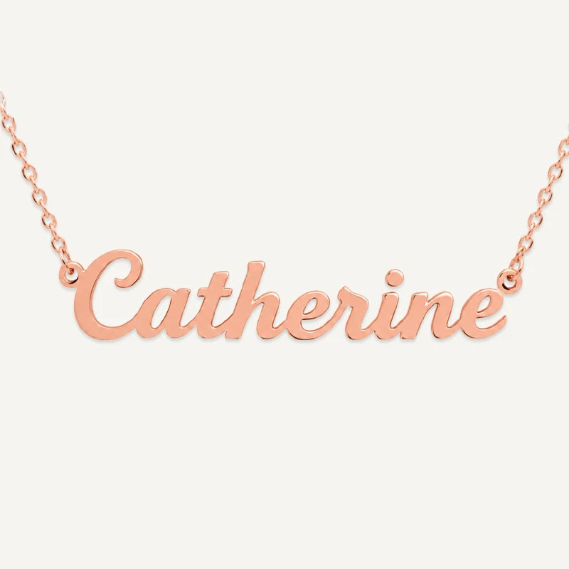 Collier Personnalisé Prénom Or Rose