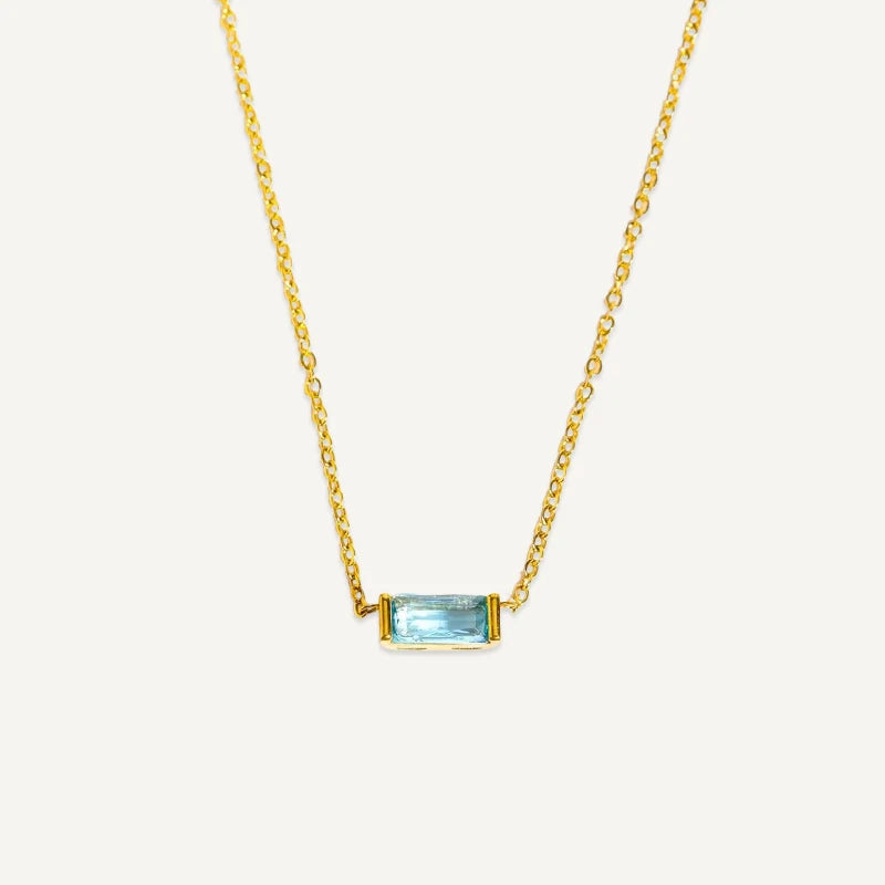 Collier Pierre de Naissance Rectangle Décembre