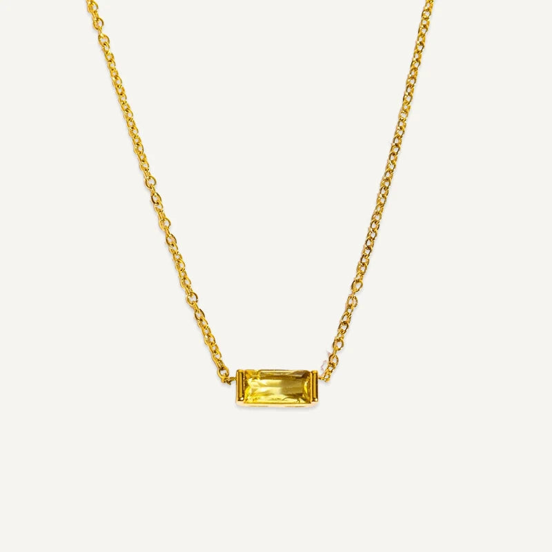 Collier Pierre de Naissance Rectangle Novembre