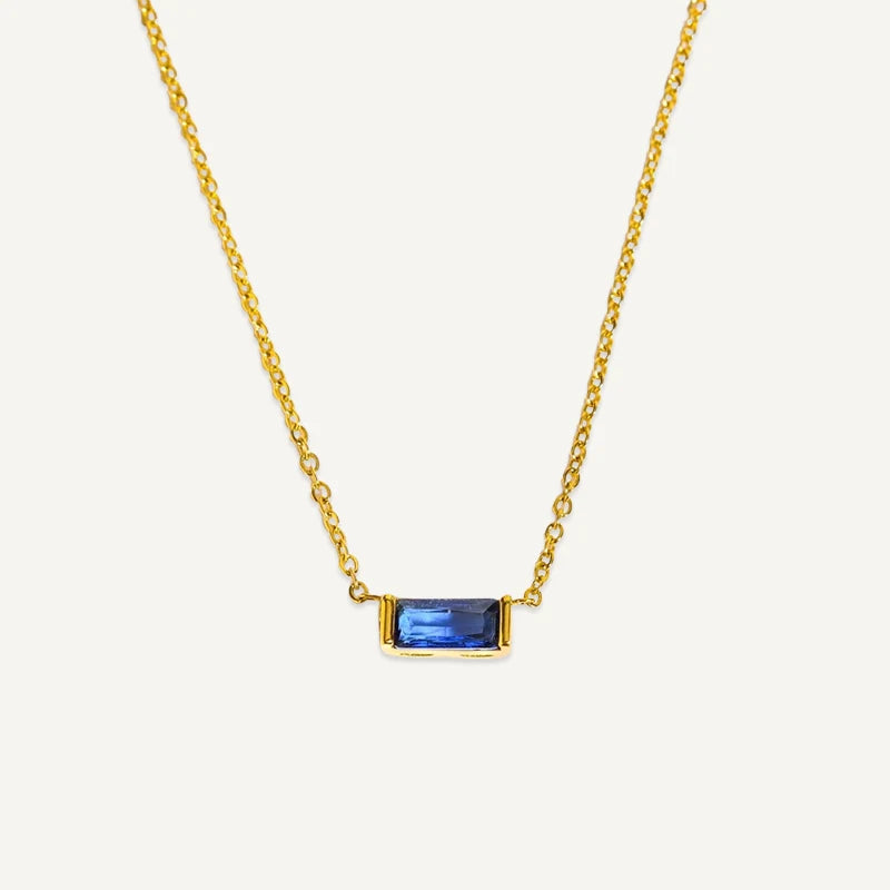 Collier Pierre de Naissance Rectangle Septembre