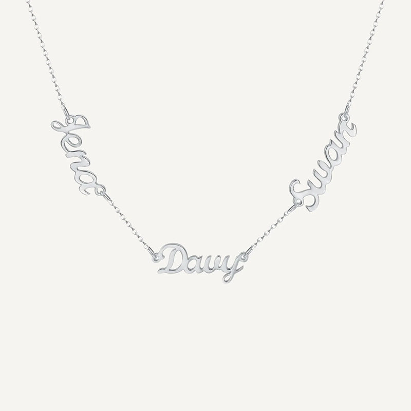 Collier Prénoms Personnalisés Argent