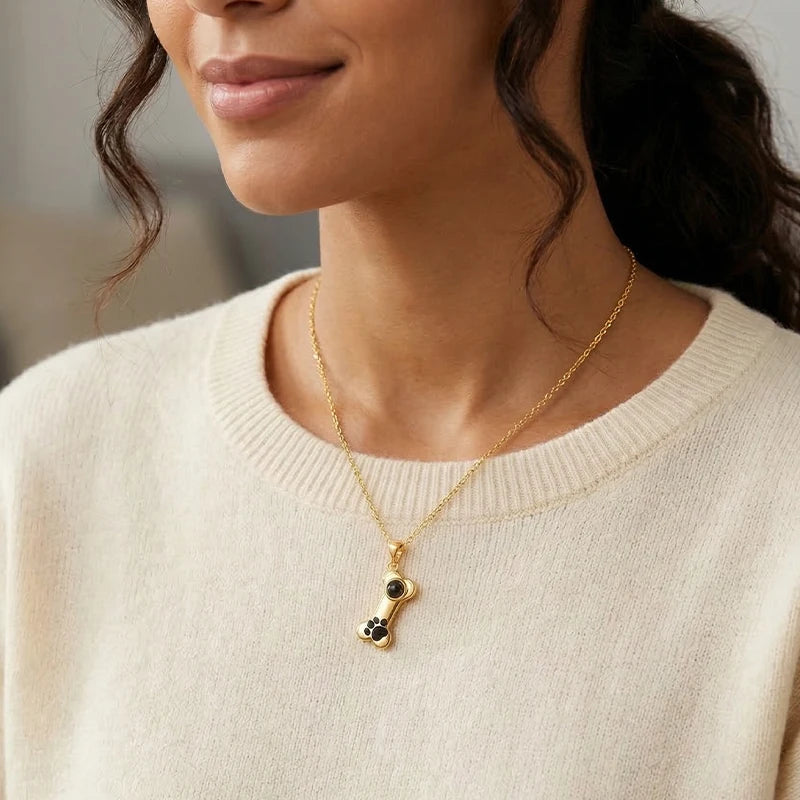 Collier Projection Photo Os de Chien