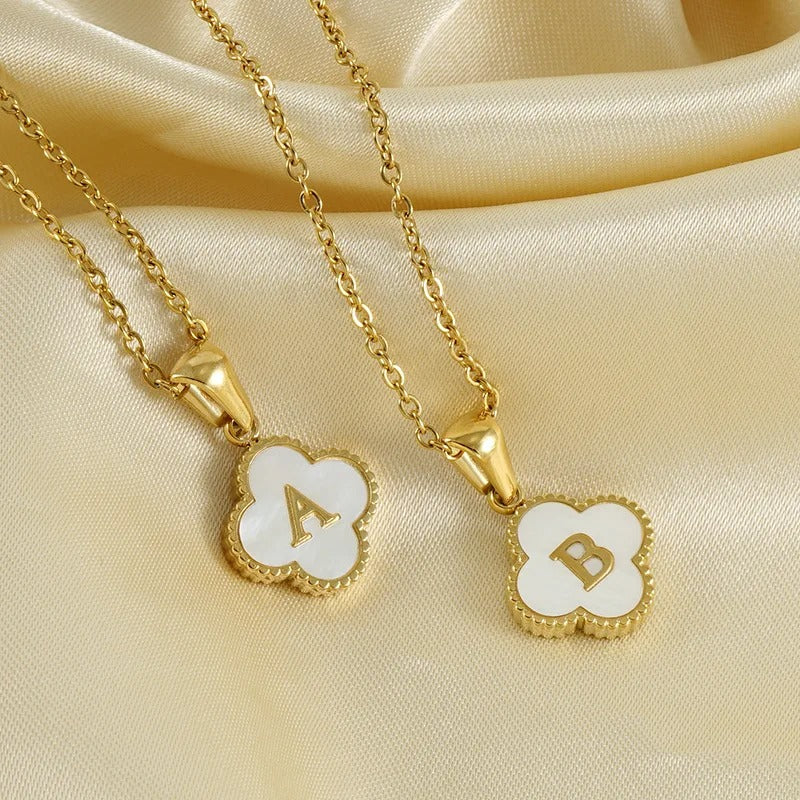Collier Trèfle Initiale