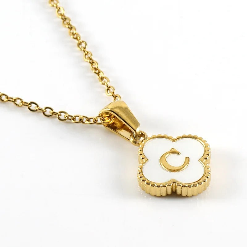 Collier Trèfle Initiale